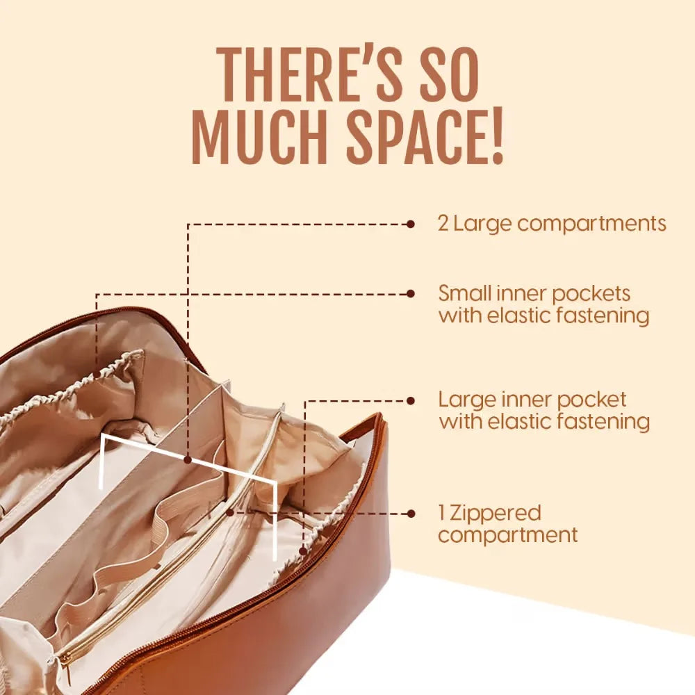 Travel Makeup Bag Cosmetic Storage Vanity Pouch