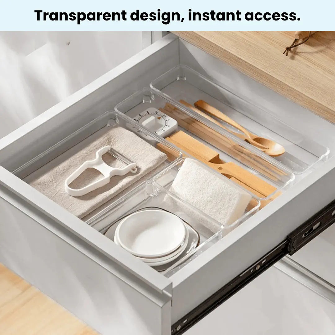 Transparent Drawer Organizer Tray
