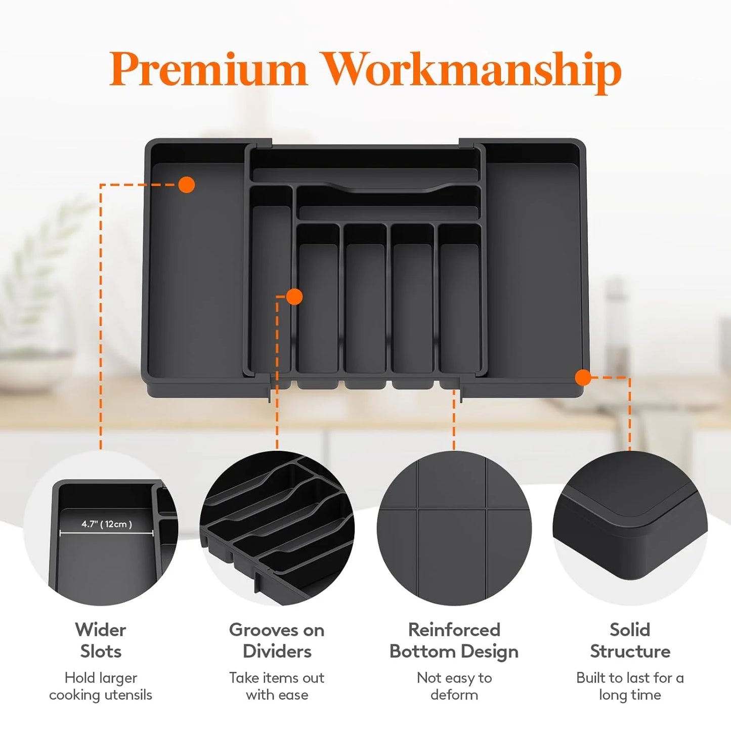 Expandable Drawer Organiser Tray