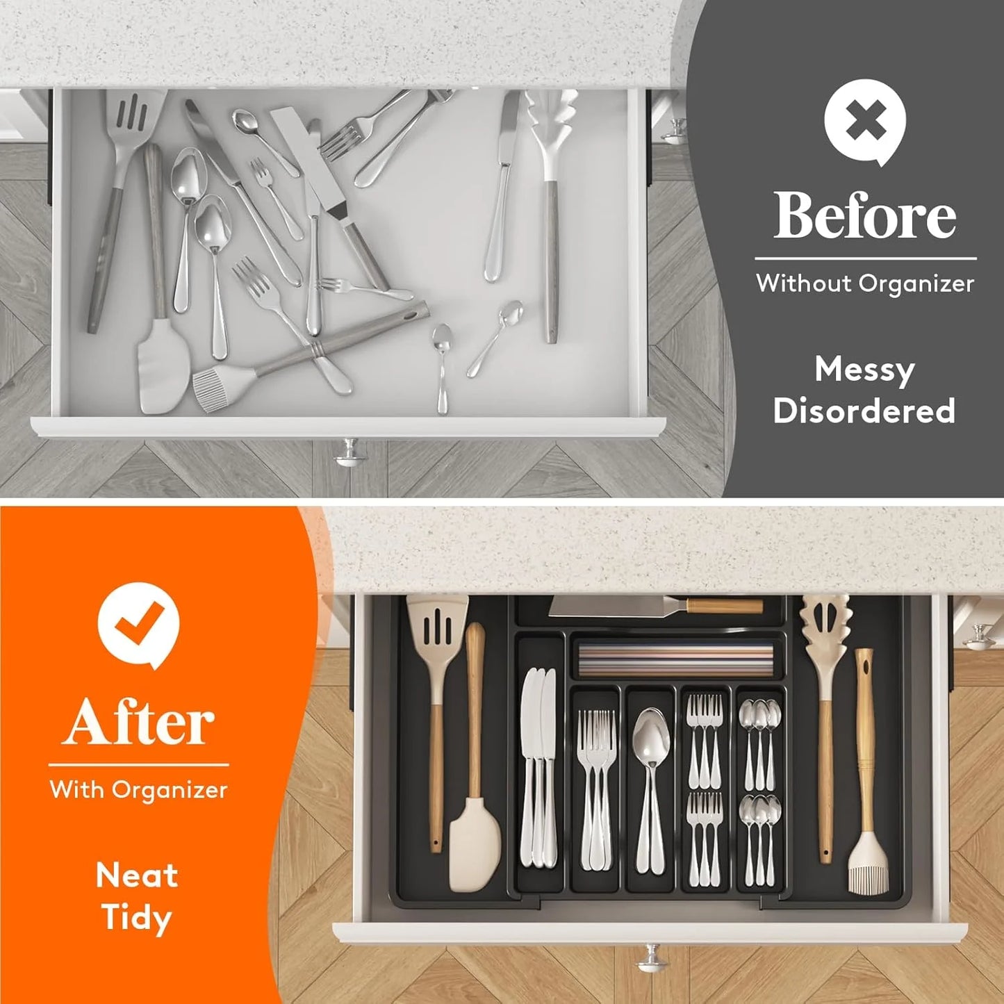 Expandable Drawer Organiser Tray