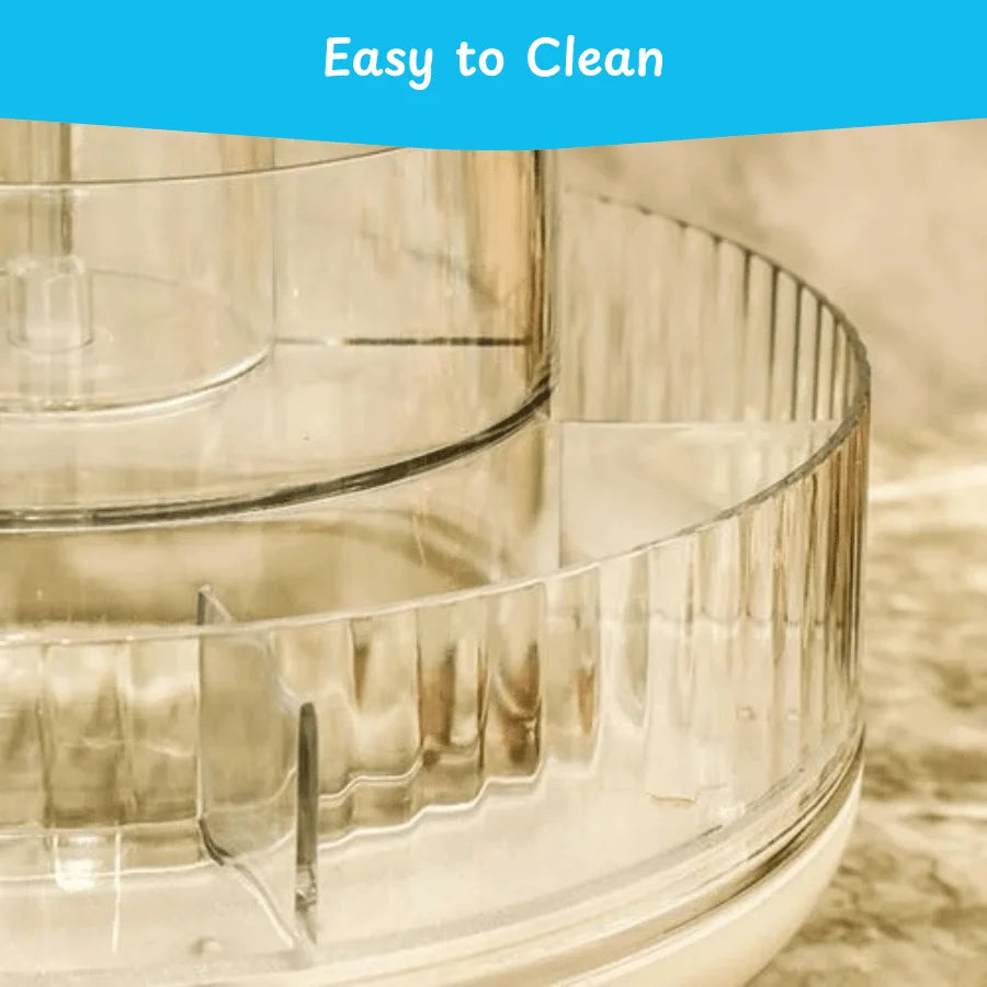 360° Rotating Makeup Organizer with Umbrella