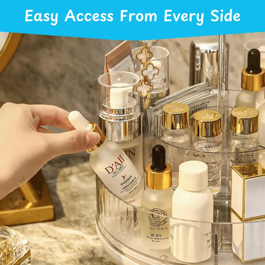 360° Rotating Makeup Organizer with Umbrella