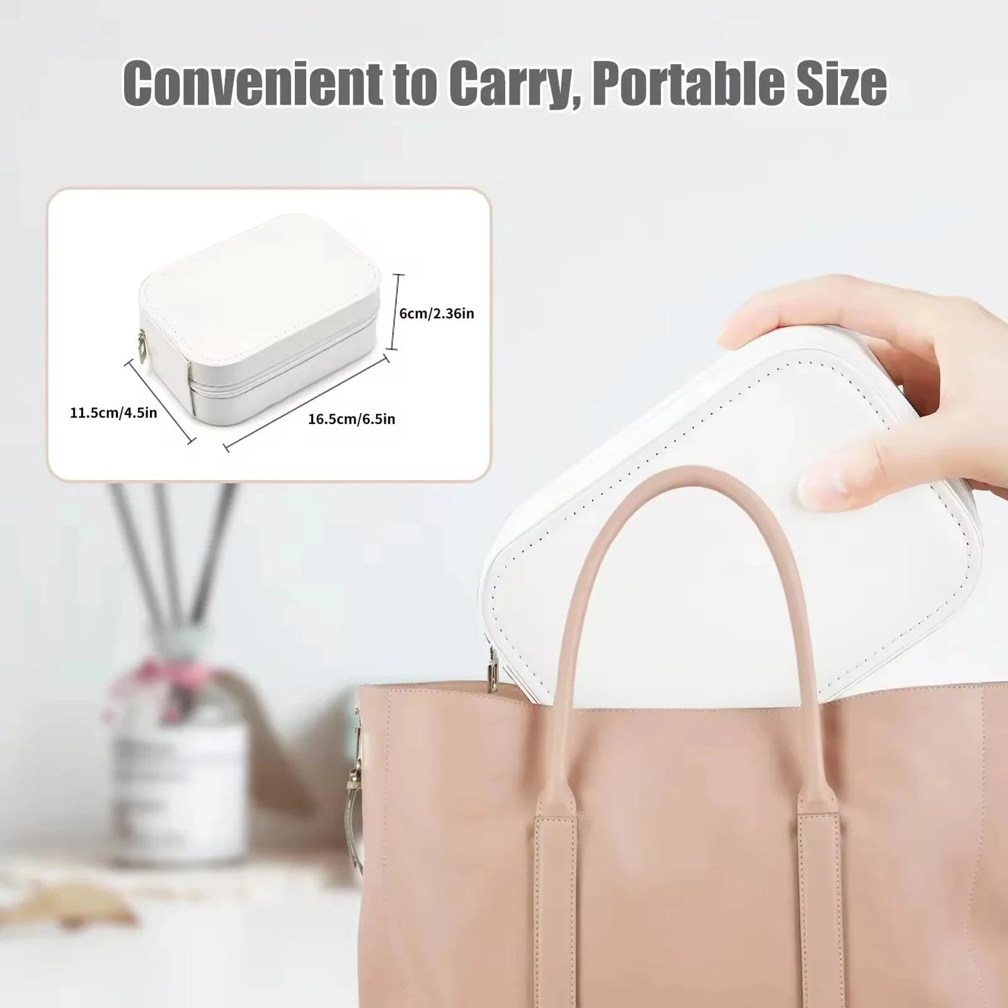 Makeup Organizer Box with LED Mirror