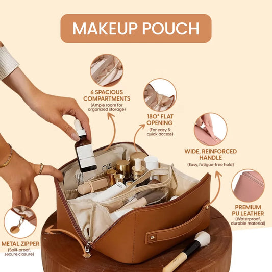 Travel Makeup Bag Cosmetic Storage Vanity Pouch